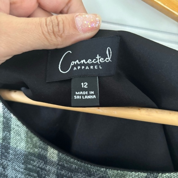 Connected Apparel Womens Woven Plaid Shift Dress Size 12 - Picture 5 of 11